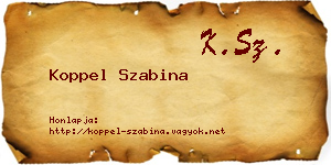 Koppel Szabina névjegykártya